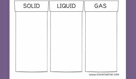 grade 3 solid liquid gas worksheet