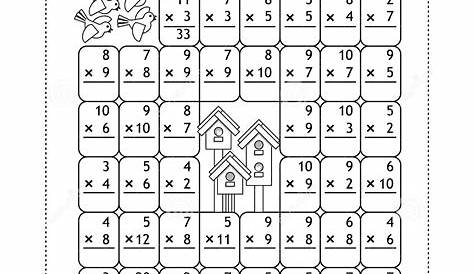 math worksheet maze multiplication
