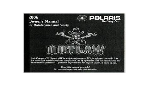 polaris outlaw 110 service manual