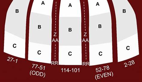 fox theater seating chart with seat numbers