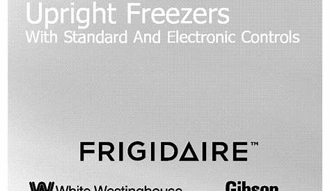 frigidaire upright freezer manual