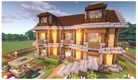 Minecraft: How to Build a Large Wooden Oak House (Tutorial) - YouTube