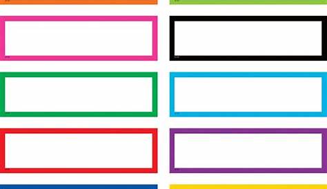 Colorful Labels - TCR20872 | Teacher Created Resources | Name Plates