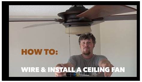 How to Wire and Install a Hampton Bay Ceiling Fan - YouTube