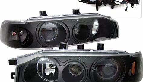 Accord Headlights: 90-93 Honda Accord Projector Headlights Black