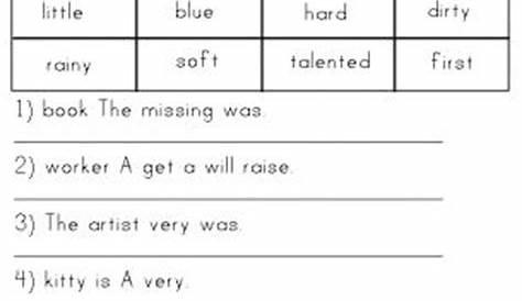 Sentence Worksheet Category Page 1 - worksheeto.com