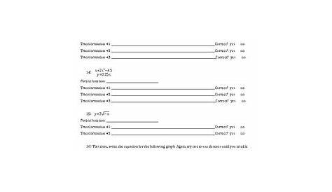great transformations worksheet answers