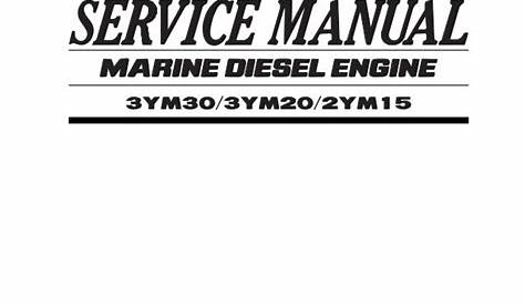 Yanmar 2YM15 Marine Diesel Engine Service Repair Manual