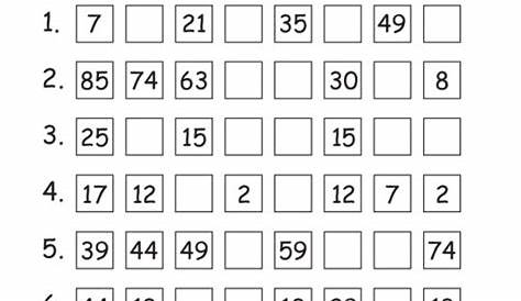 Number Patterns Worksheets Grade 1 | Images and Photos finder