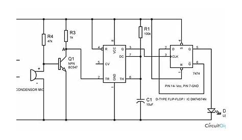 circuit diagram of clap switch
