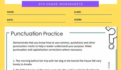 proof reading worksheets