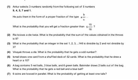 statistics and probability worksheets
