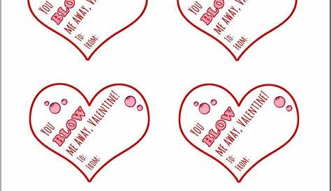 Valentine's Day Printable Tags for Bubbles | Printable valentines cards