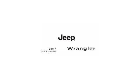 2014 jeep wrangler owners manual
