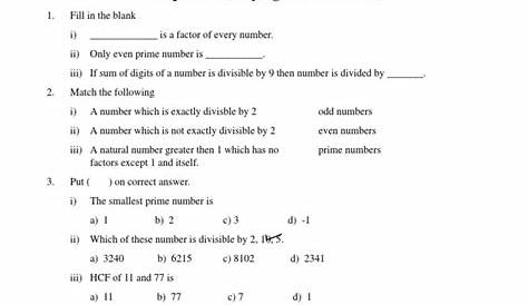 CBSE Class 6 Playing With Numbers Worksheet | PDF