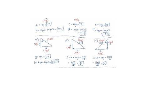 45-45-90 Right Triangles Worksheet by Delora Washington's Math and