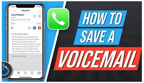 How To Save A Voicemail From Your iPhone - YouTube