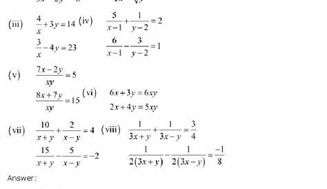 system of equation worksheet