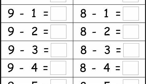 easy subtraction worksheet
