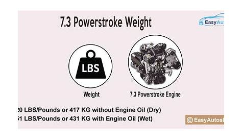 weight of a 7.3 powerstroke engine