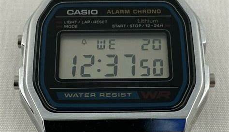 Vintage Mens Casio Alarm Chronograph Digital Watch 593 A158W for sale