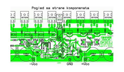 250W RMS Power Amplifier Legend Stage Master - Circuit Scheme