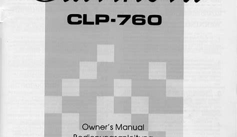 YAMAHA CLAVINOVA CLP-760 OWNER'S MANUAL Pdf Download | ManualsLib