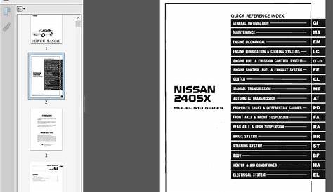 NISSAN 240SX 1989-2002 SERVICE REPAIR MANUAL PDF DOWNLOAD
