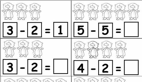Free Kindergarten Subtraction Worksheet - kindermomma.com
