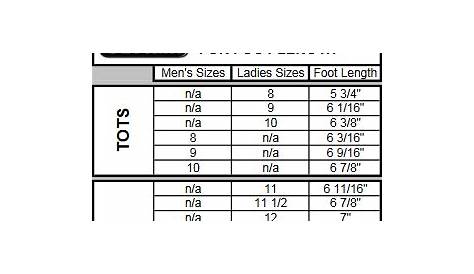 jackson skates size chart