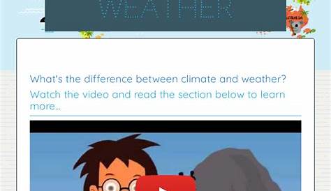 Climate vs. Weather | Interactive Worksheet by Jessica Trent | Wizer.me