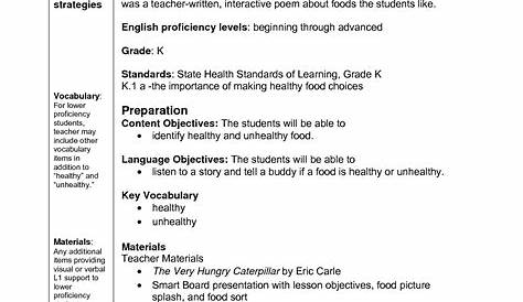 siop lesson plan examples first grade