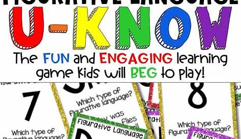 Figurative Language Game for Literacy Centers: U-Know | Teaching