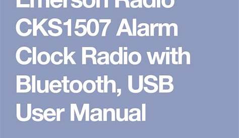 Emerson Cks1521 Clock Radio Instructions