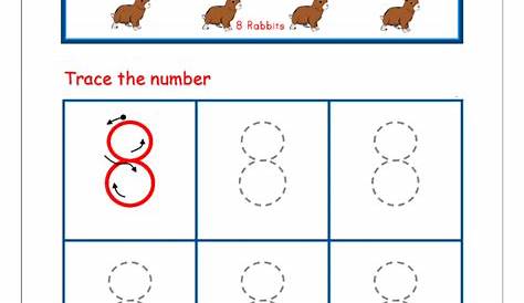 Tracing Numbers And Counting: 8 Worksheets | 99Worksheets