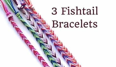 3 String Bracelets Friendship Bracelets Fishtail Bracelets