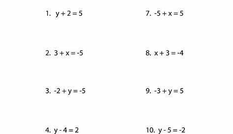 Algebra and Pre Algebra Worksheets Printables | Nurul Amal Algebra