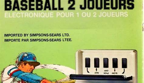 Electronic Baseball : Sears - 2 Player Baseball