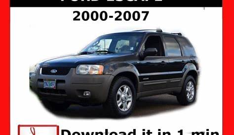 Official Workshop Manual Service Repair Ford Escape 2000 - 2007 for