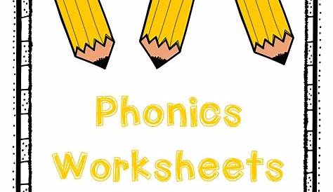 Phonics Worksheets - Teacha!