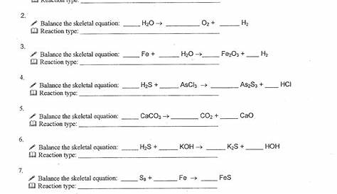 13 Best Images of Chemical Equations Worksheet Balancing Chemical