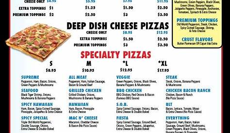 happy's pizza commerce charter township menu
