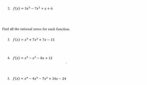 Factoring Polynomials Finding Zeros Of Polynomials Worksheet Answers