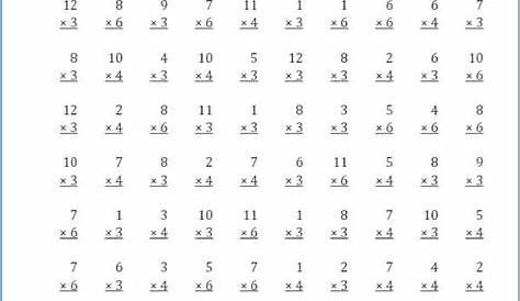 4th grade multiplication worksheets printable