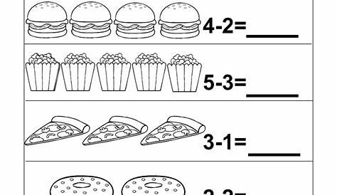 printable subtraction worksheets kindergarten