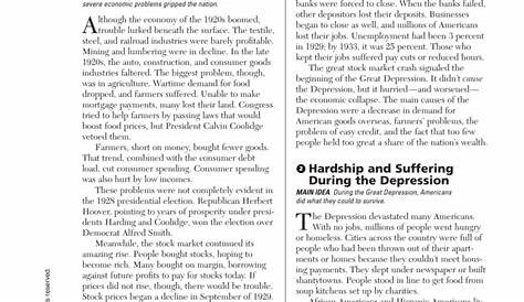 22 The Great Depression Begins Worksheet Answers - support worksheet