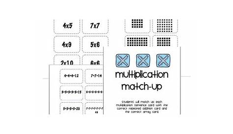 multiplication match up worksheet