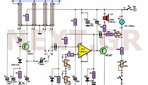 Gold Metal Detector Circuit Diagram | Metal detector, Circuit diagram