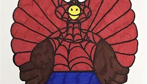 turkey in disguise spiderman template printable