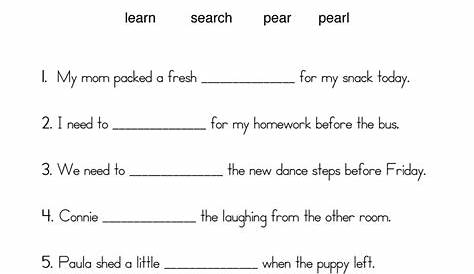parts of the ear worksheet grade 2